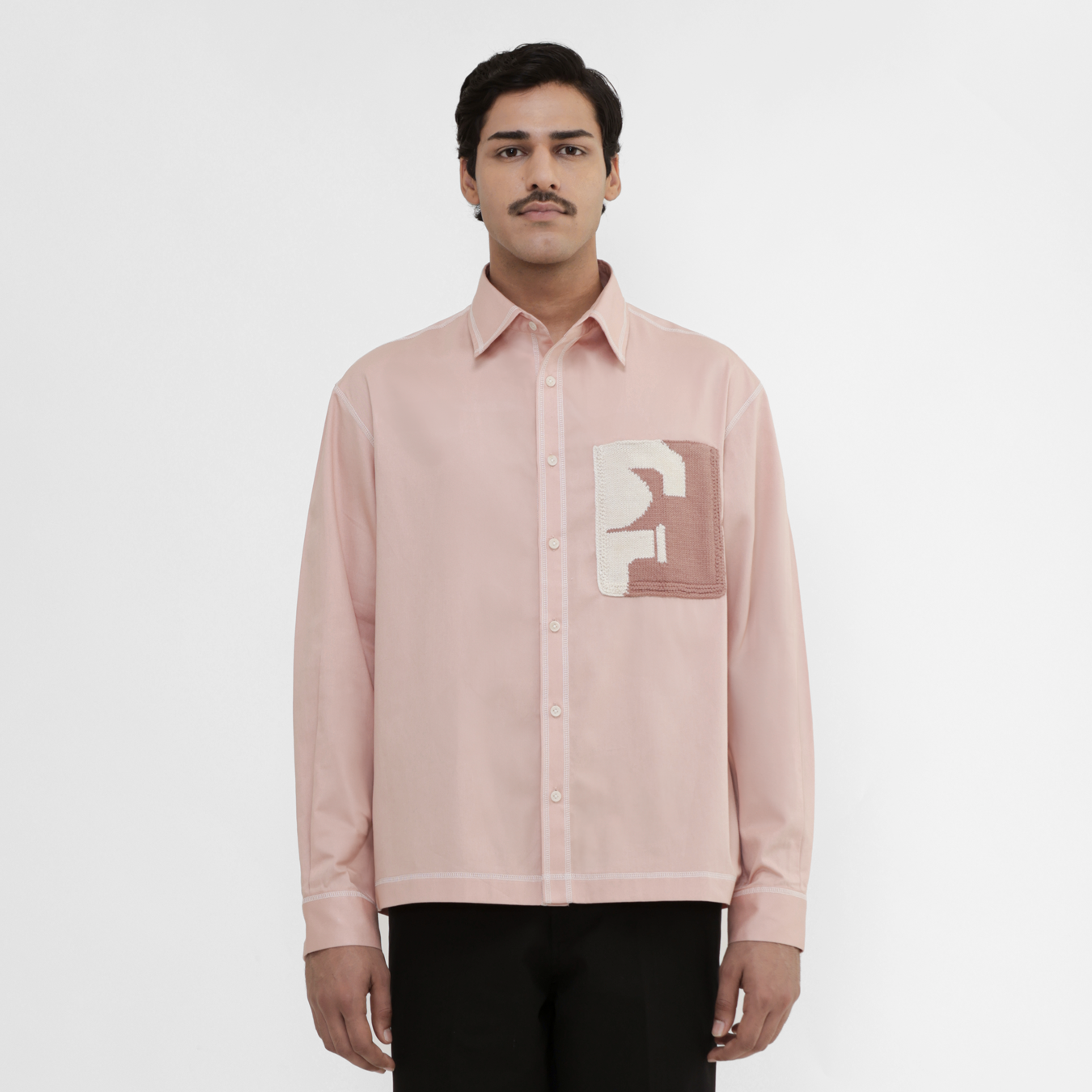 HandKnit Patch Pocket Shirt- SA