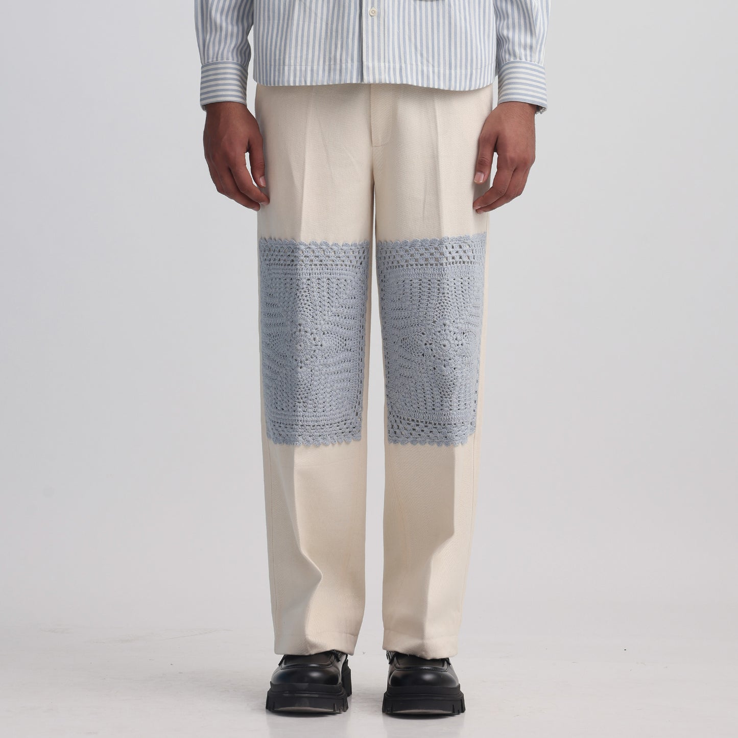 Epidermis Crochet Applique Trouser - OW