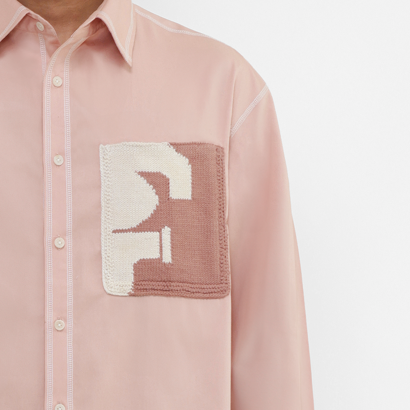 HandKnit Patch Pocket Shirt- SA