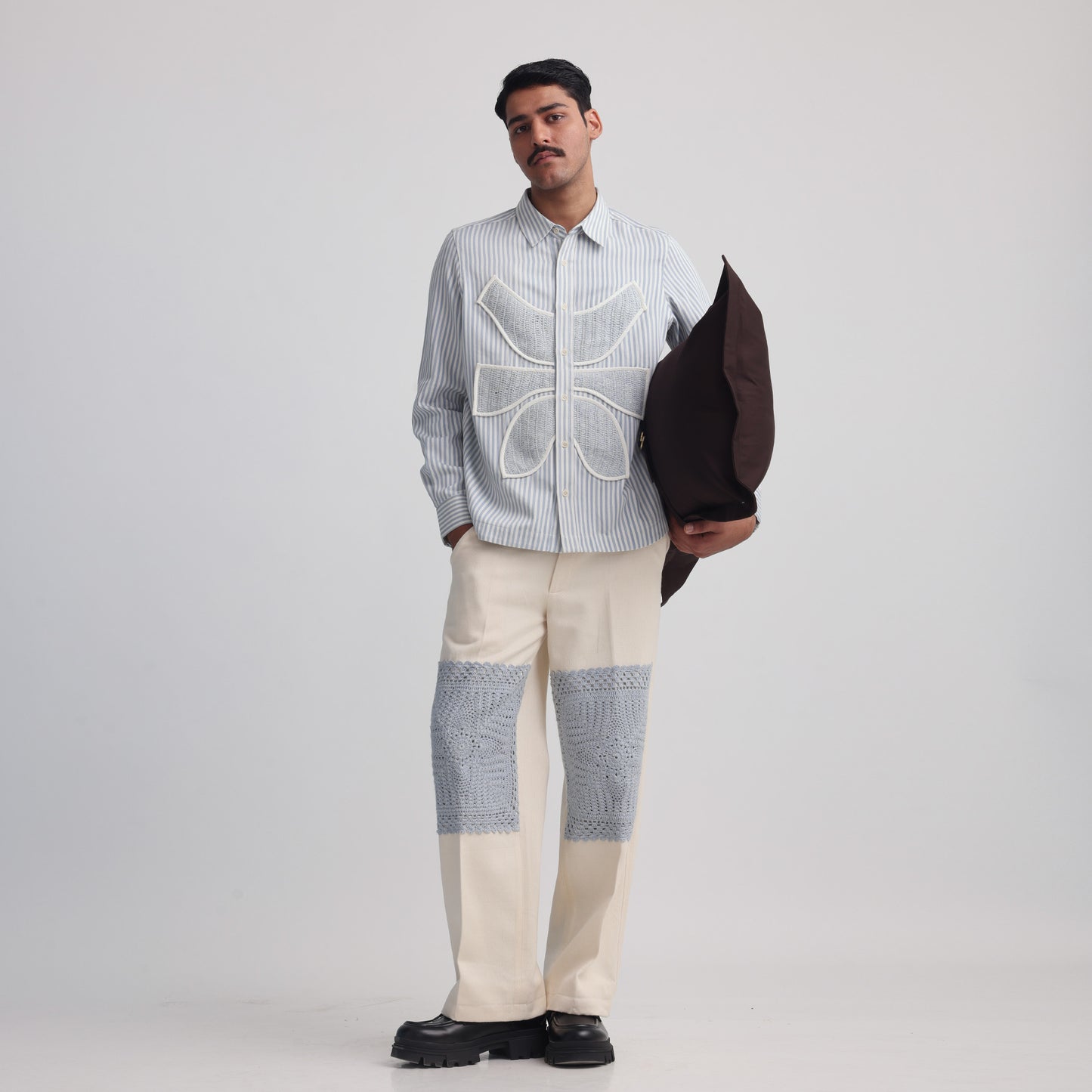 Epidermis Crochet Applique Trouser - OW