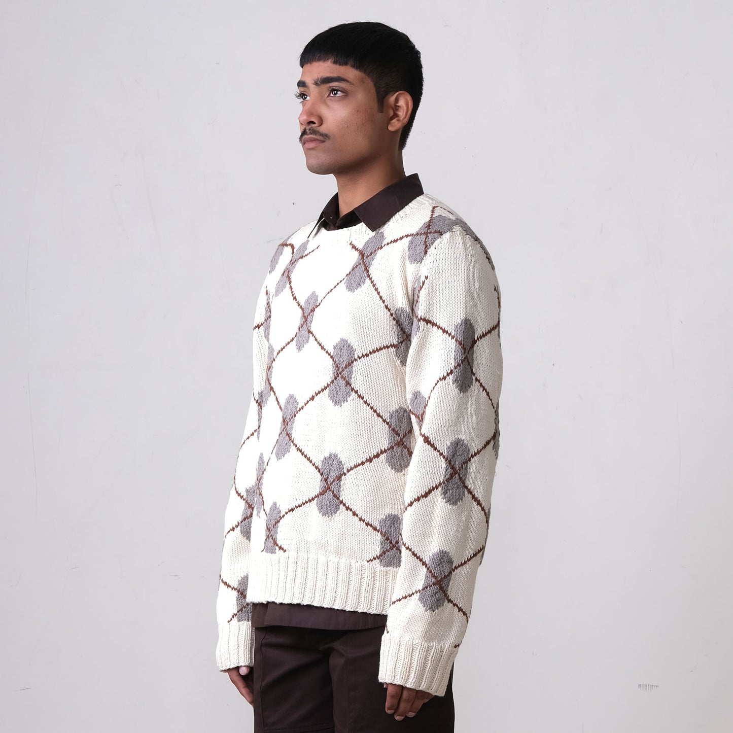 DNA Argyle Hand-Knitted Sweater -OW