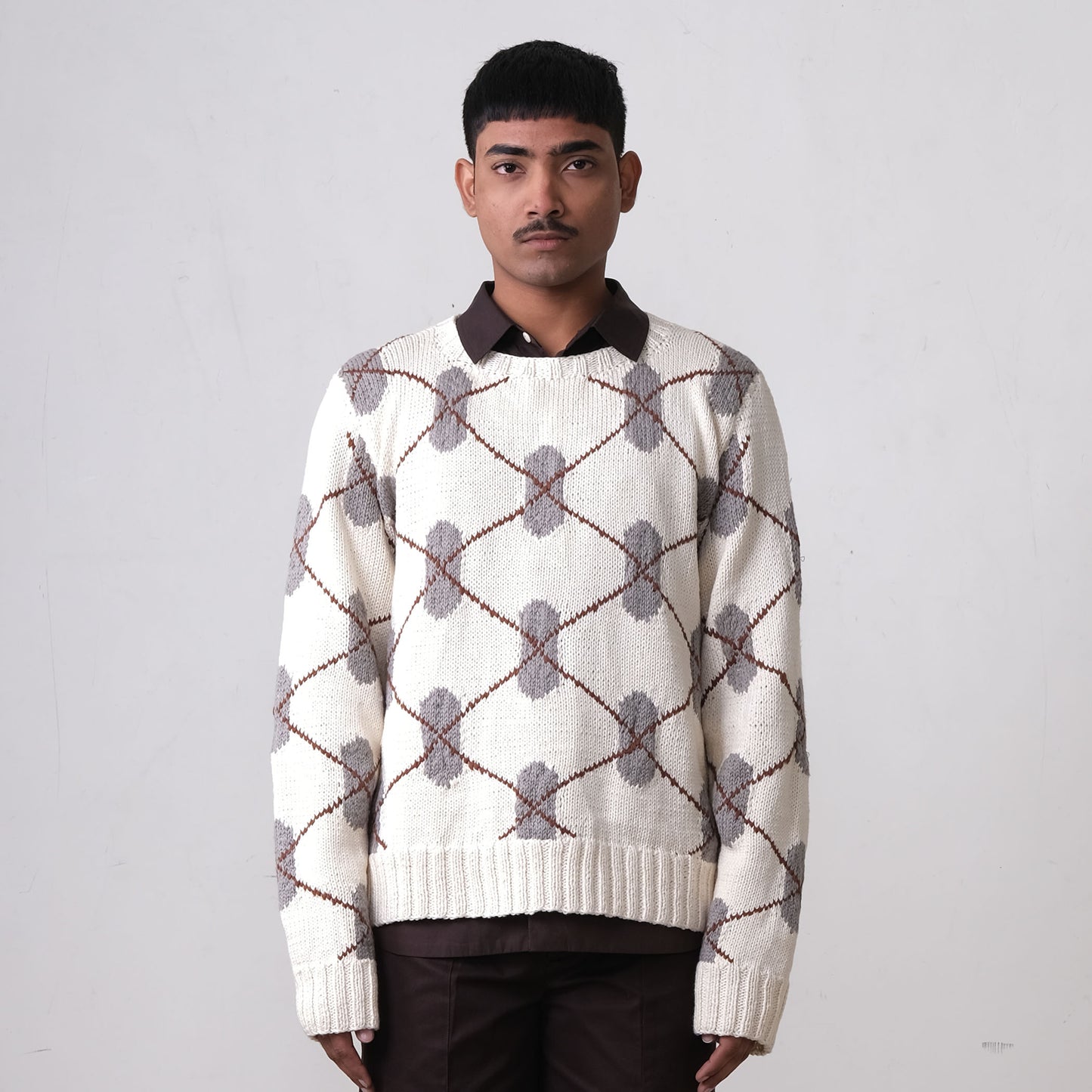 DNA Argyle Hand-Knitted Sweater -OW