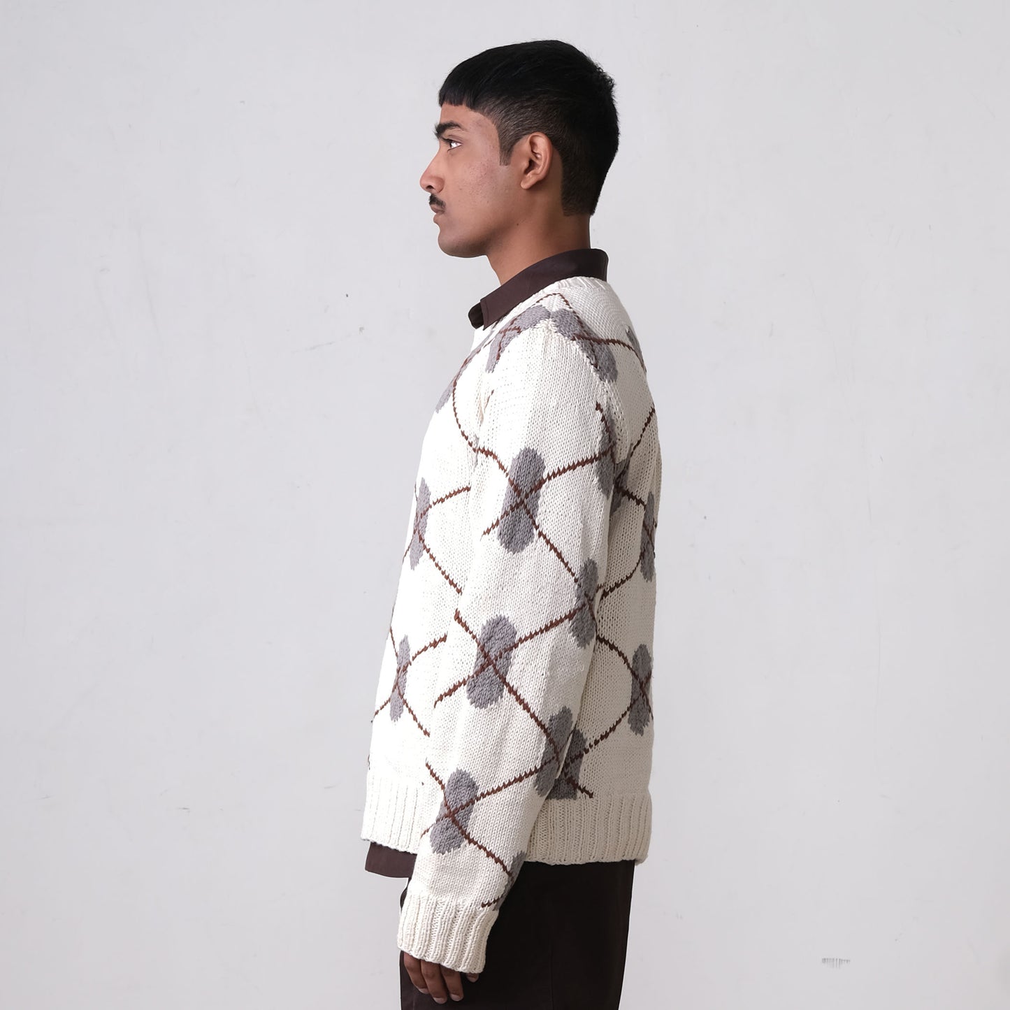 DNA Argyle Hand-Knitted Sweater -OW