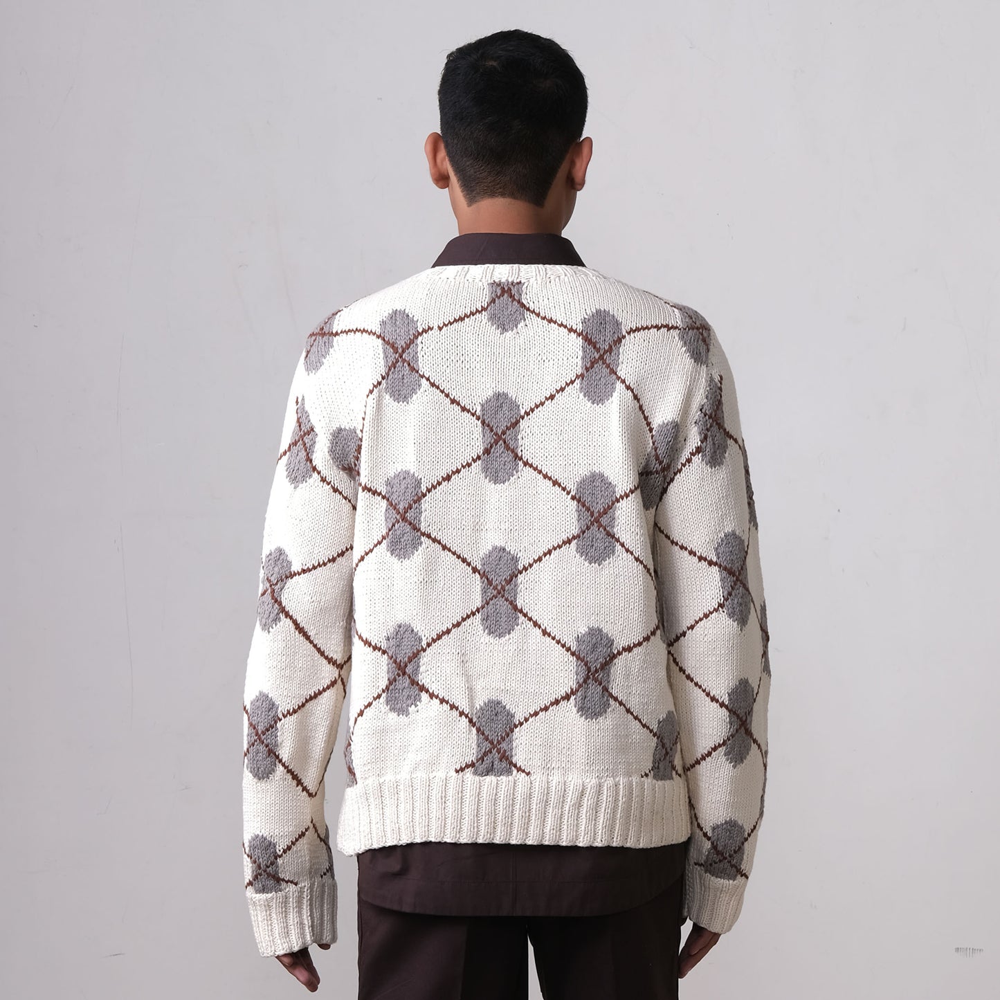 DNA Argyle Hand-Knitted Sweater -OW