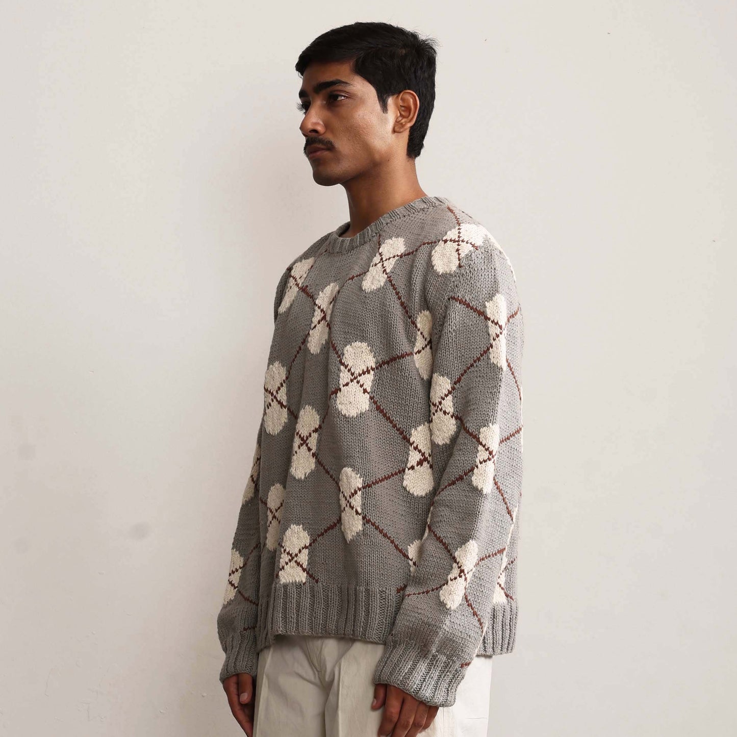 DNA Argyle Hand-Knitted Sweater