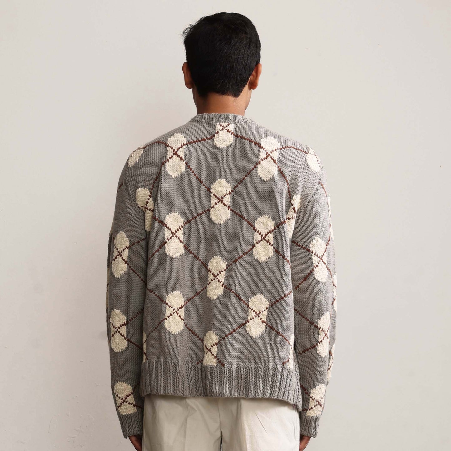 DNA Argyle Hand-Knitted Sweater