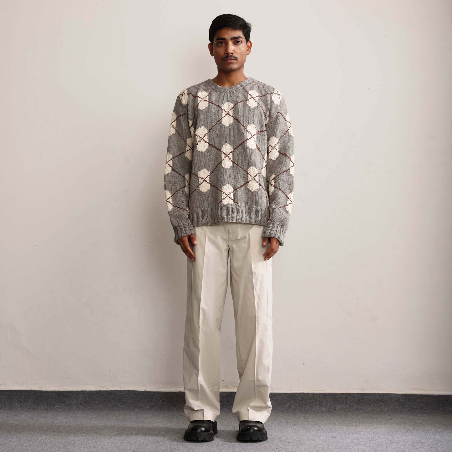 DNA Argyle Hand-Knitted Sweater
