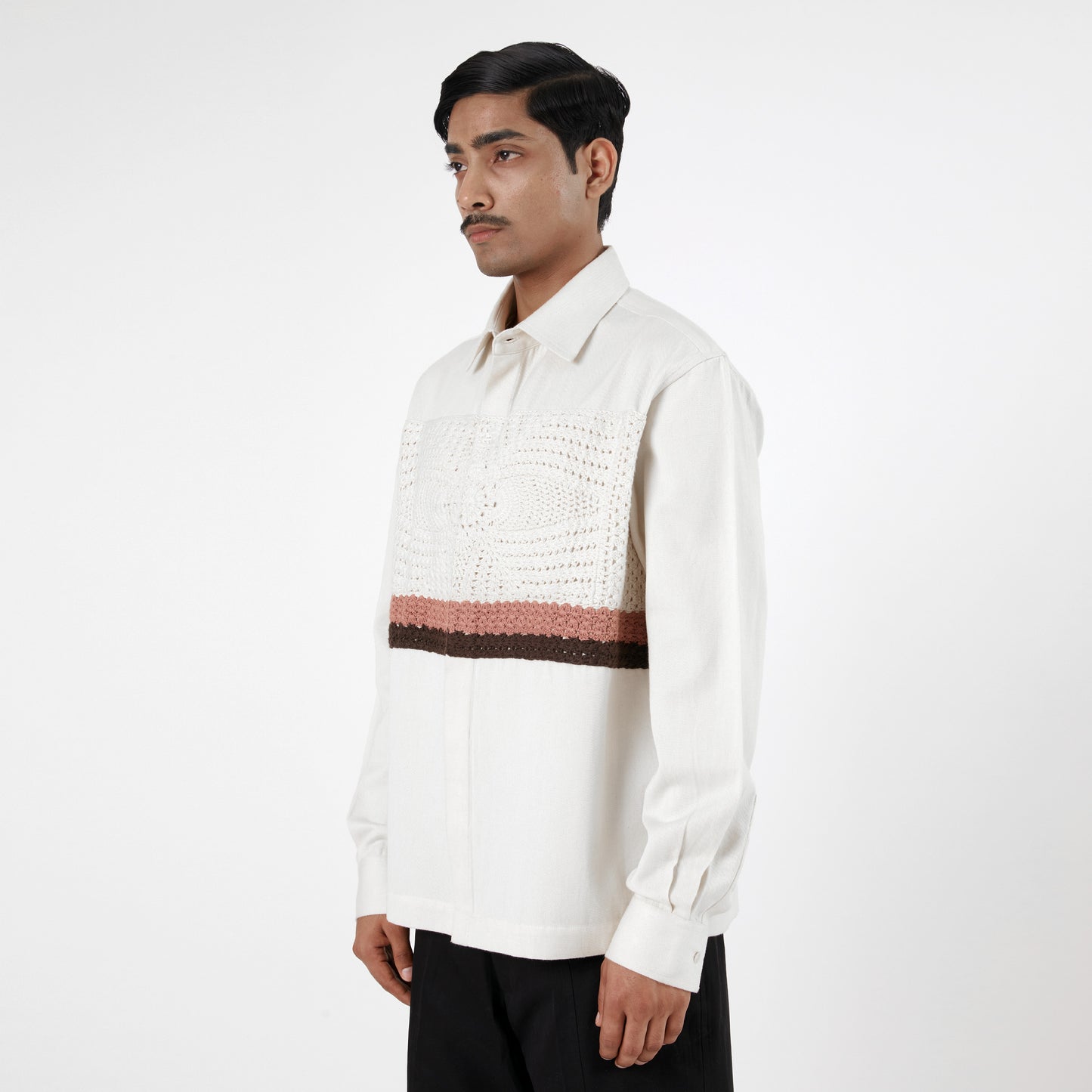 Crochet Applique Shirt- OW