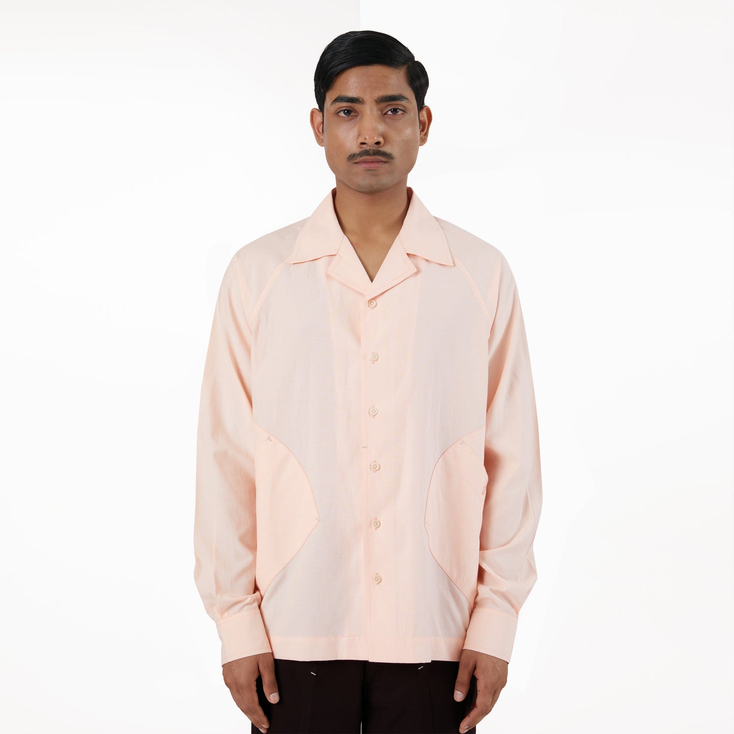 Regiment Raglan Sleeve Shirt- Salmon