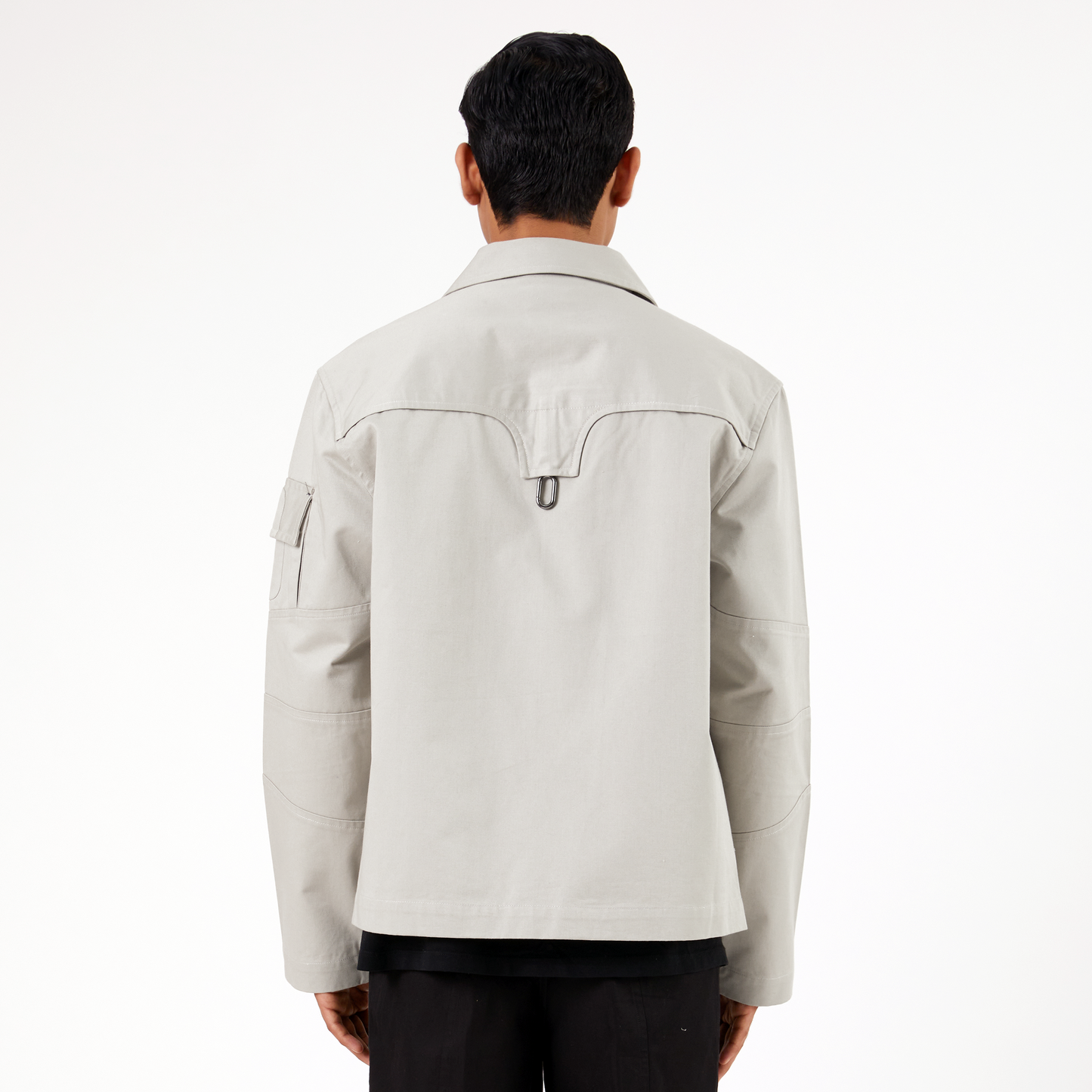 Elbow Overshirt- Gray