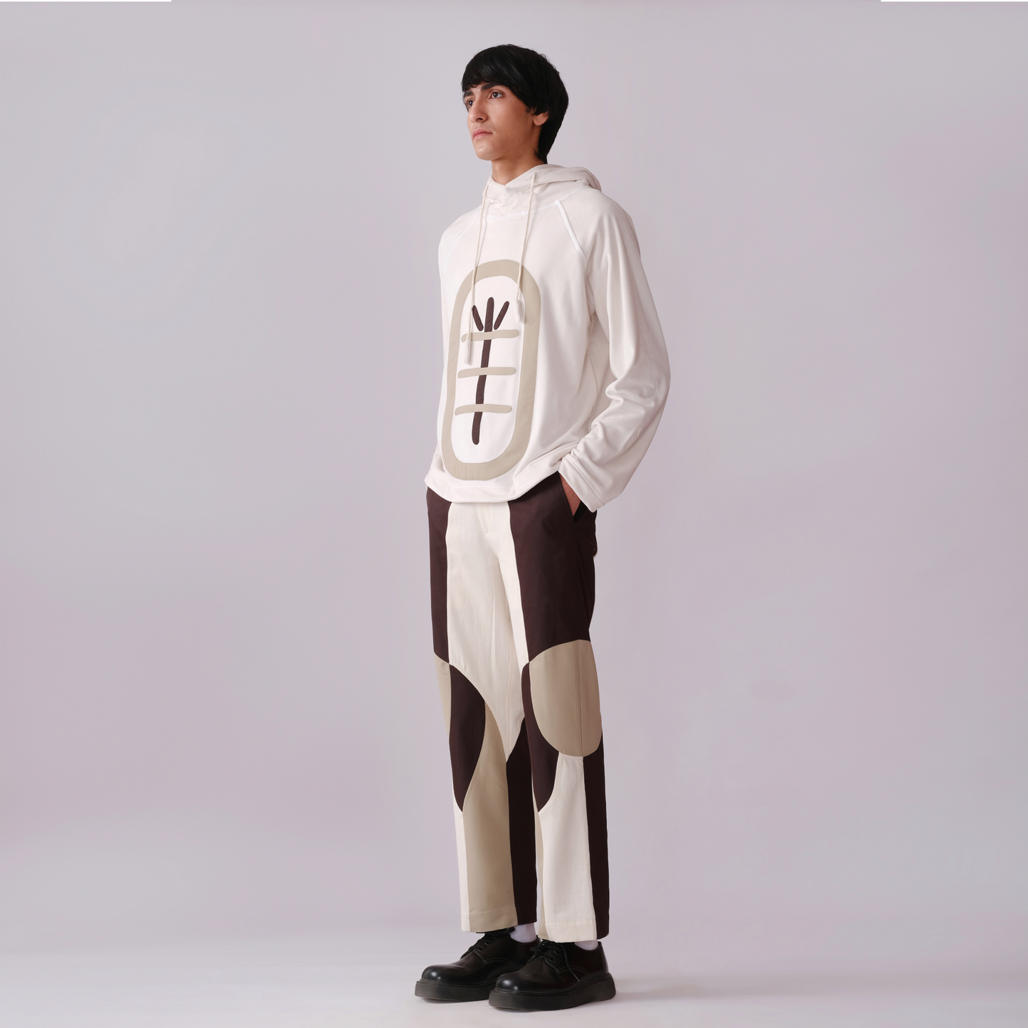 Border Panelled Trousers(Green)