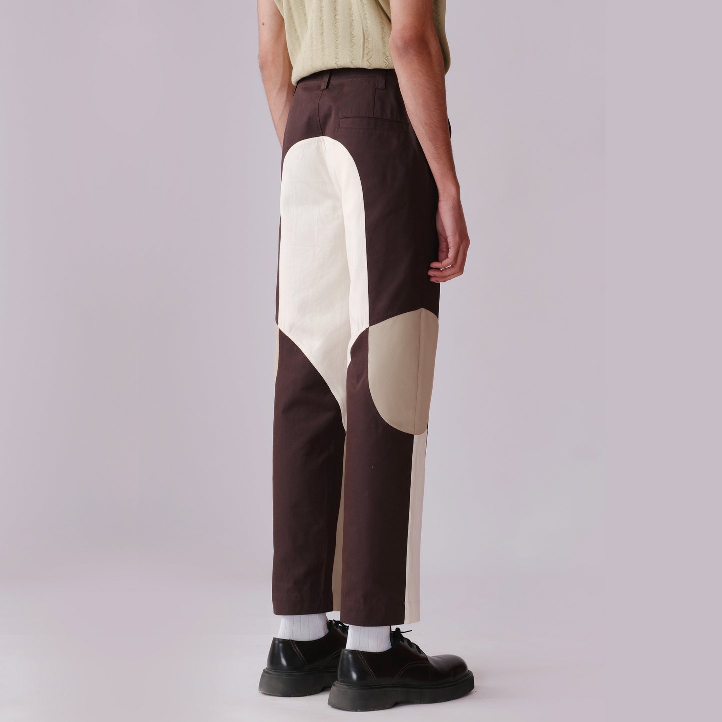 Border Panelled Trousers(Green)