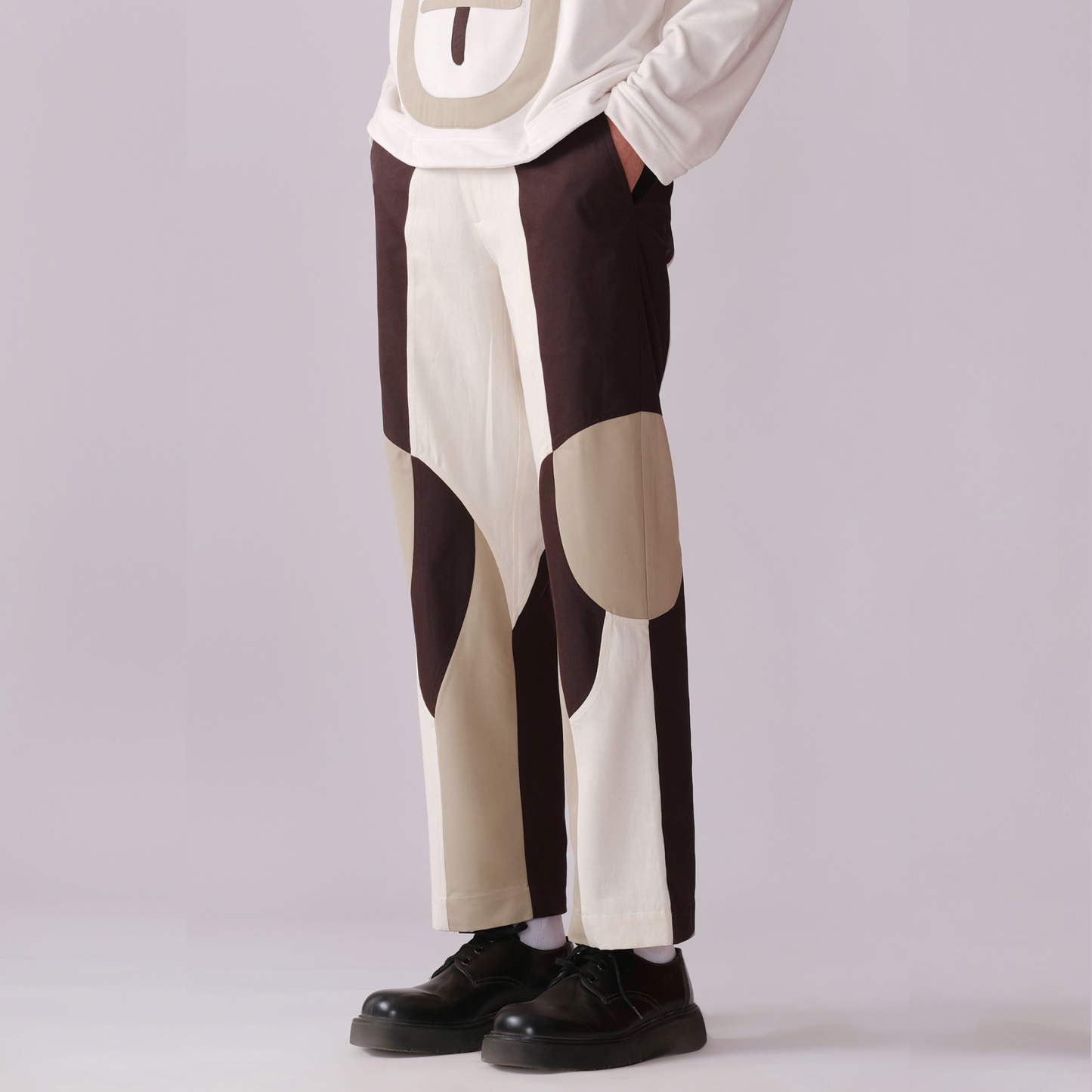 Border Panelled Trousers(Green)