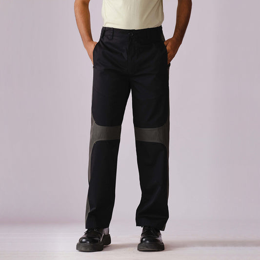 Symbolic cut straight fit trouser