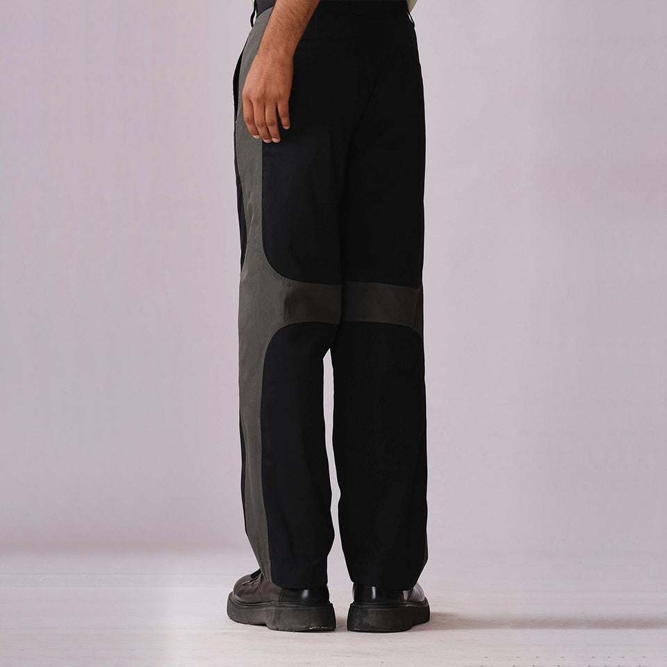 Symbolic cut straight fit trouser