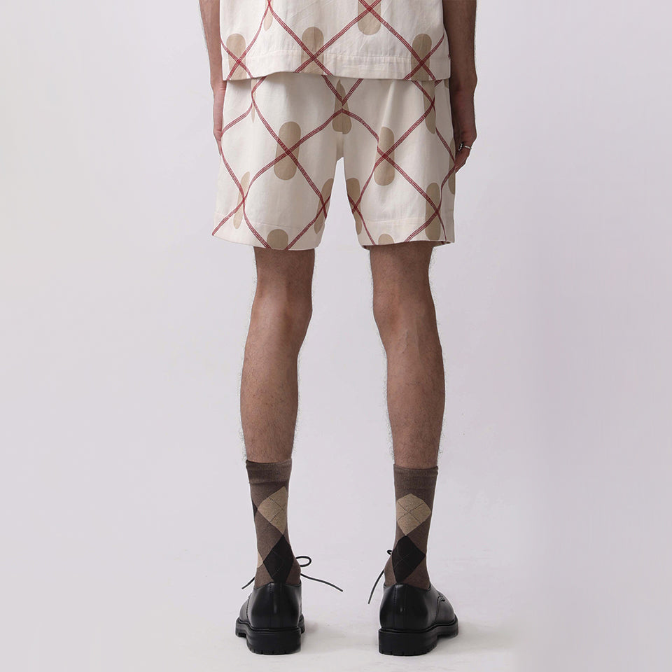 DNA Argyle Regiment shorts-off white
