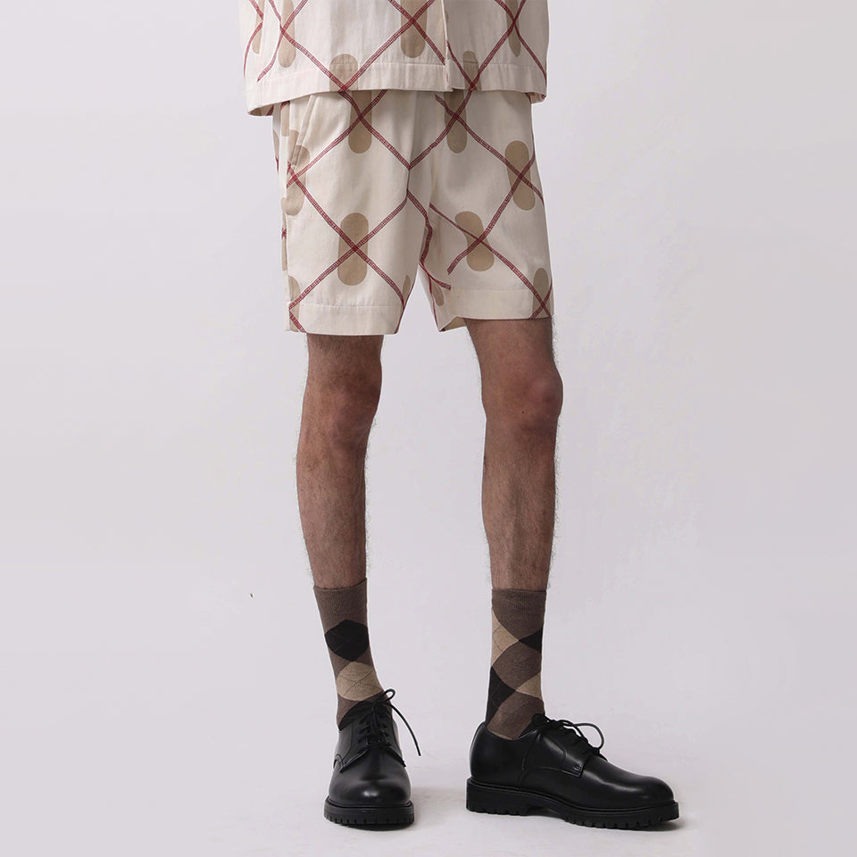 DNA Argyle Regiment shorts-off white