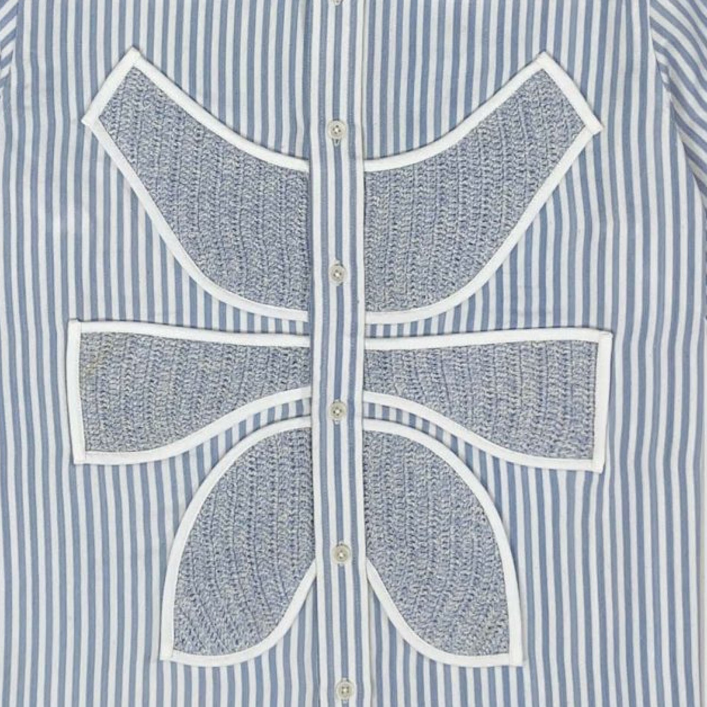 Vertebrae Crochet Applique Striped Set