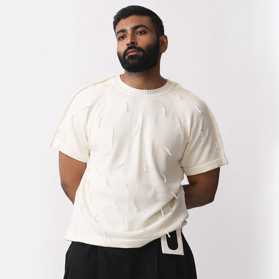 Rain Tee Half Sleeves- Off-White