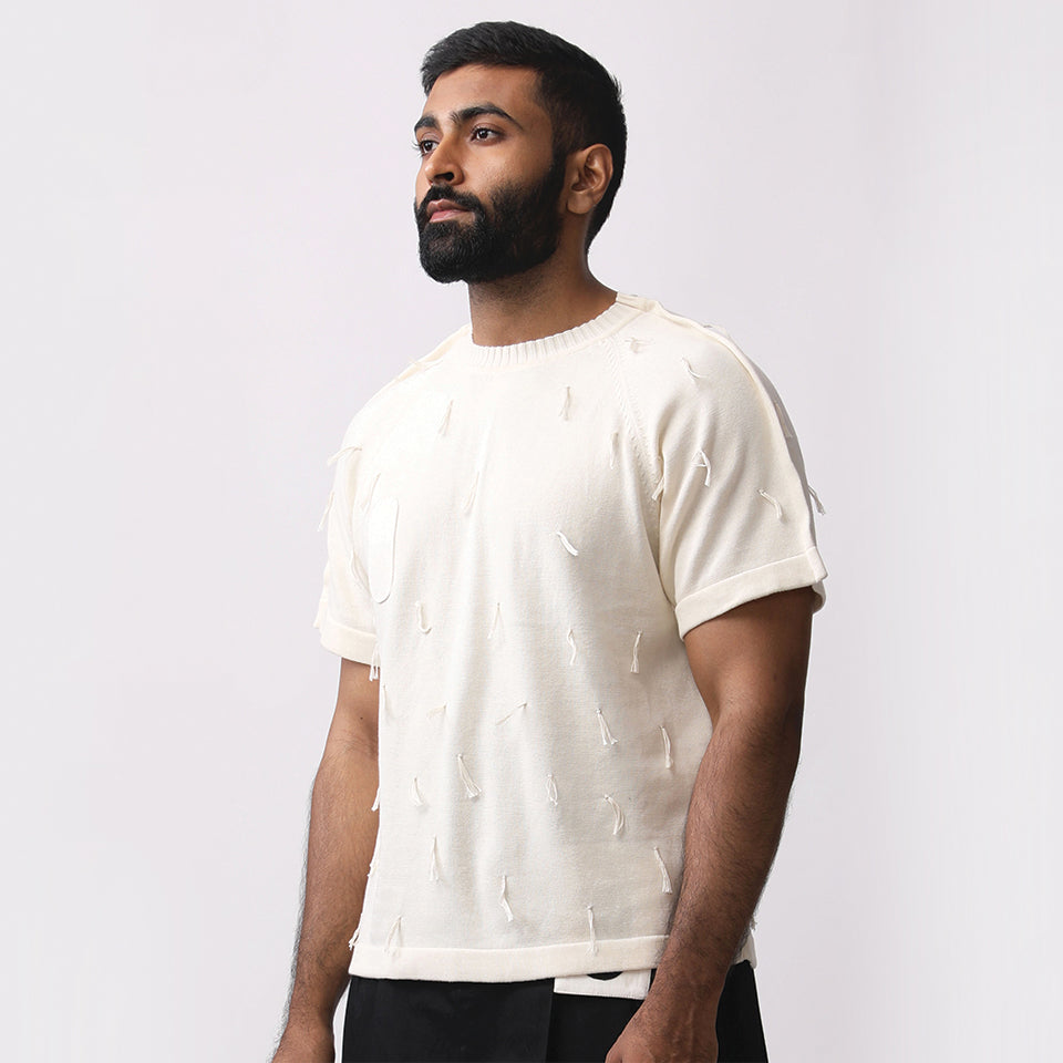 Rain Tee Half Sleeves- Off-White