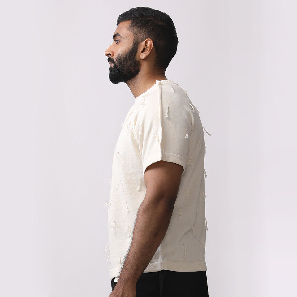 Rain Tee Half Sleeves- Off-White