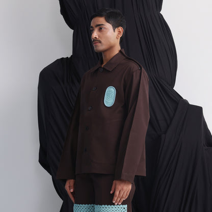 Canopy Margn Overshirt- Dark Brown