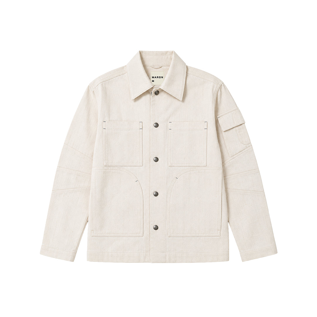 Elbow Overshirt- Off White
