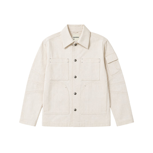 Elbow Overshirt- Off White