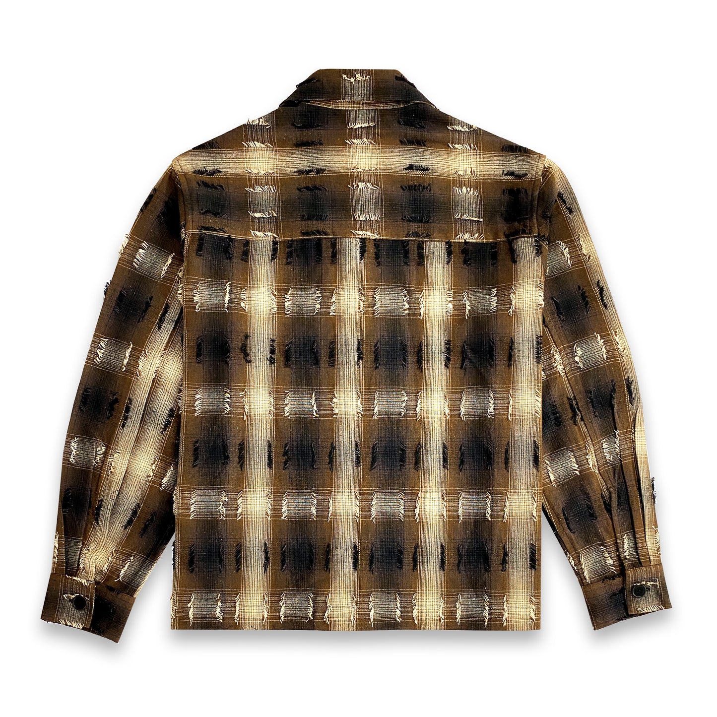 Medullary Ombre Checks Shirt- Brown