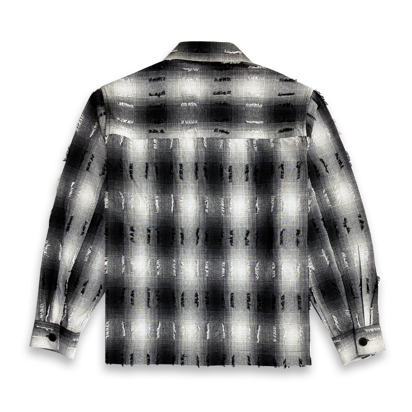 Medullary Ombre Checks Shirt- Black