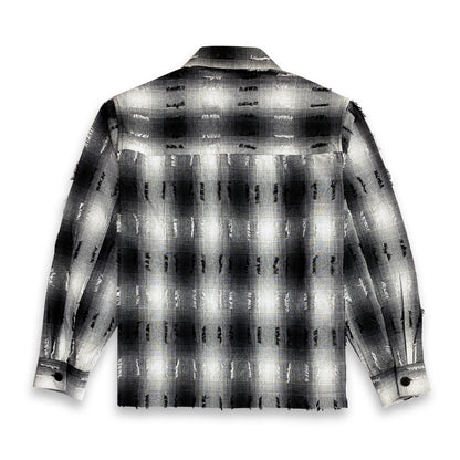 Medullary Ombre Checks Shirt- Black