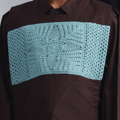 Epidermis Crochet Applique Vest