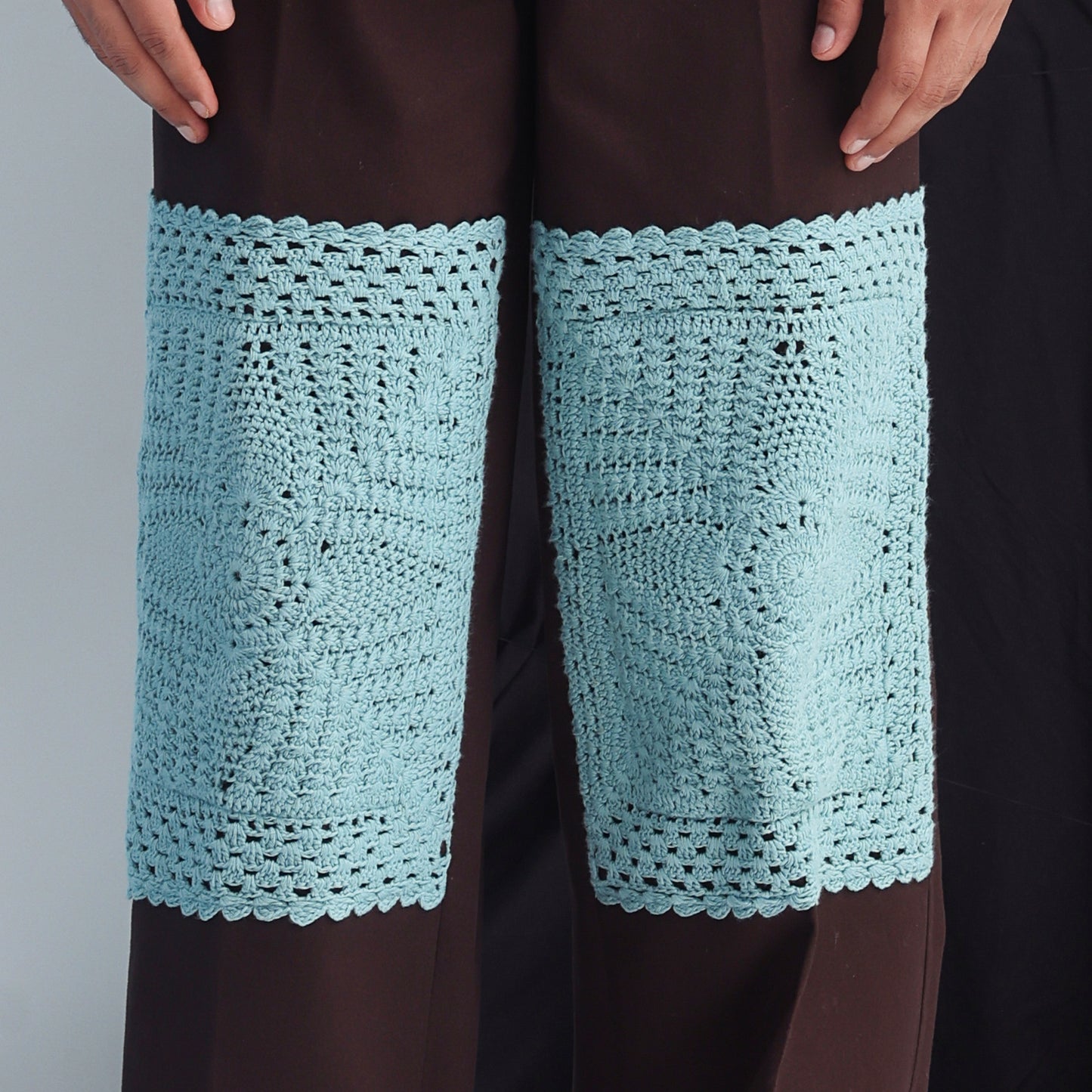Epidermis Crochet Applique Trouser