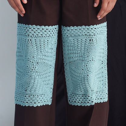 Epidermis Crochet Applique Trouser