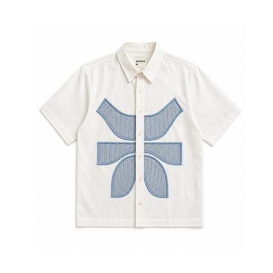 Vertebrae Symbolic Shirt- Off White BLUE