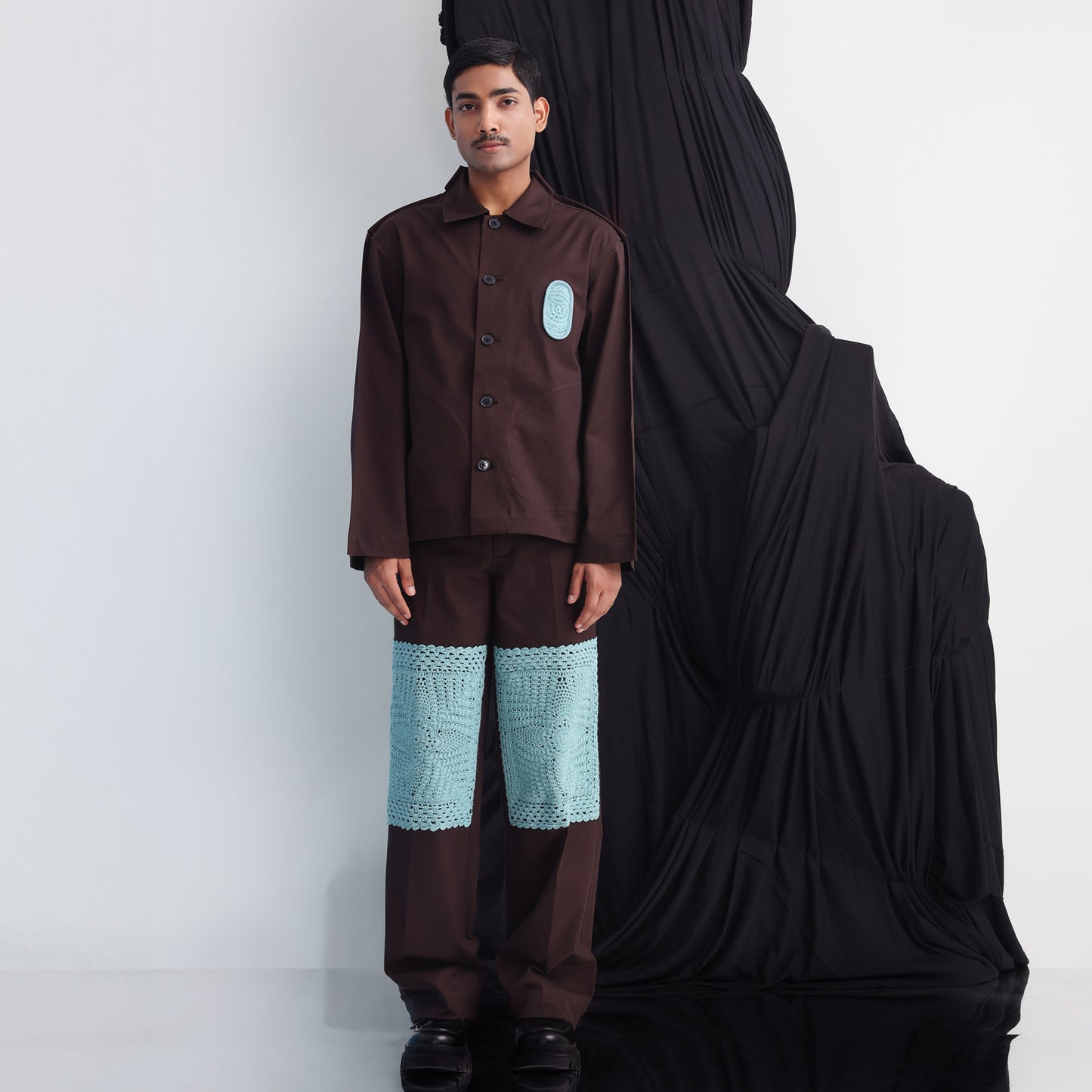 Epidermis Crochet Applique Trouser