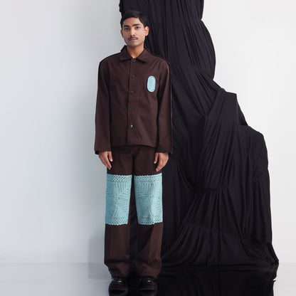 Epidermis Crochet Applique Trouser
