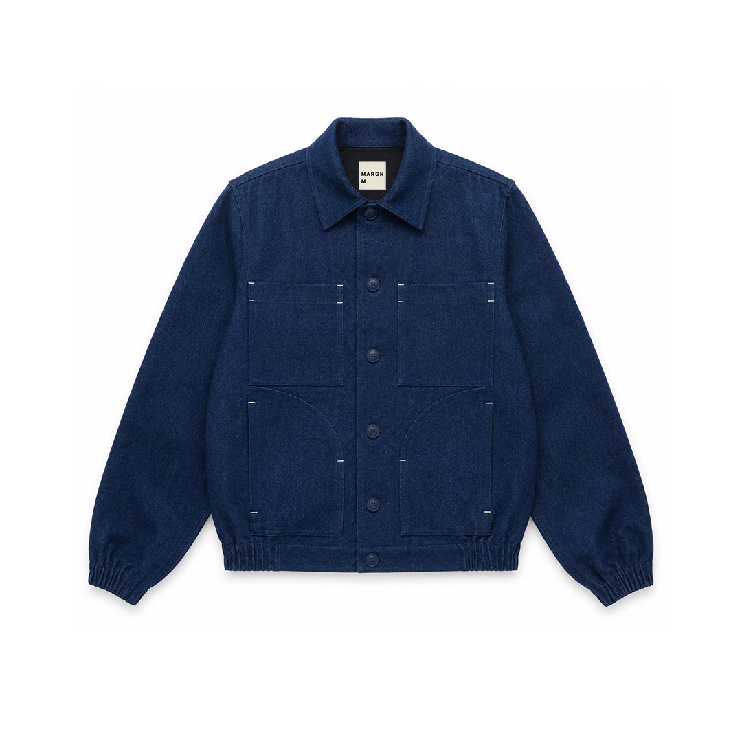 Elbow Denim Bomber Jacket