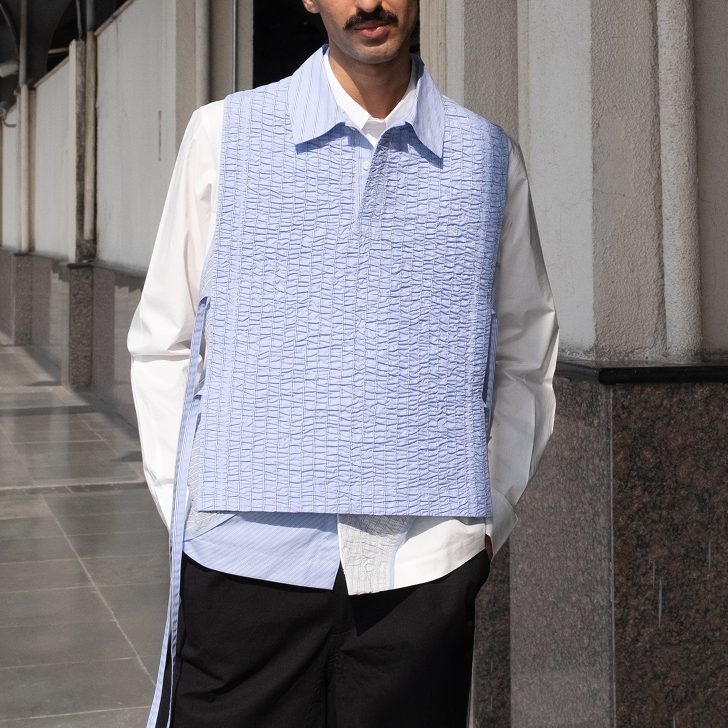 Actin Upcycled Vest- Blue