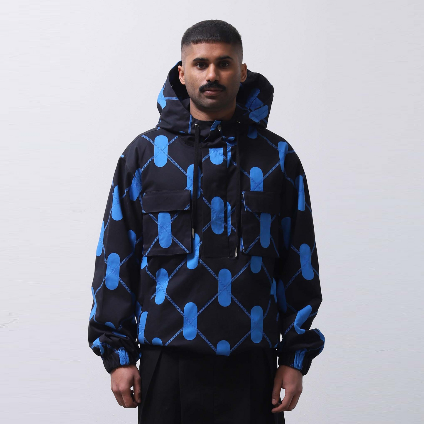 Argyle Anorak- Aurora Blue