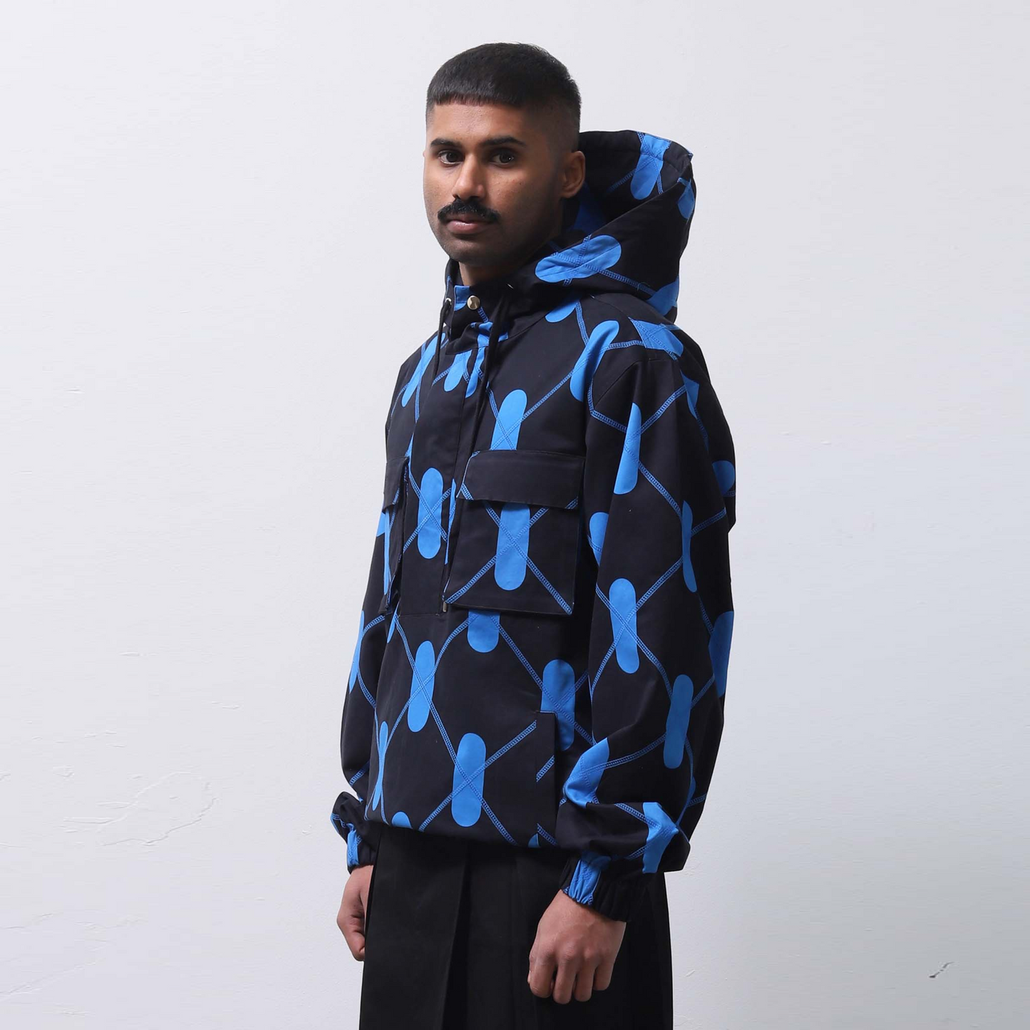 Argyle Anorak- Aurora Blue