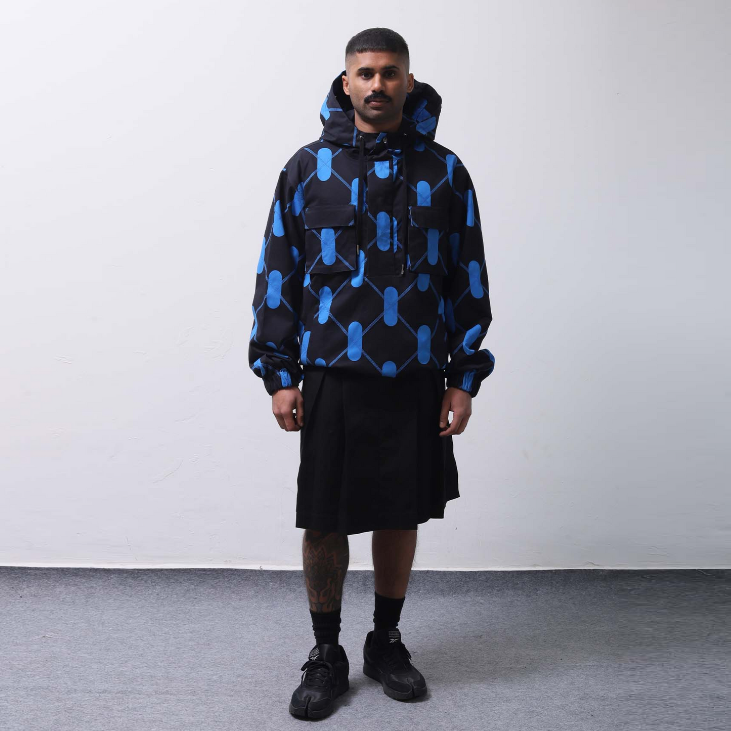 Argyle Anorak- Aurora Blue