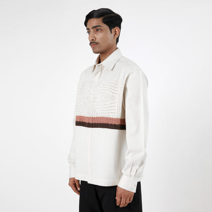 Crochet Applique Shirt- OW
