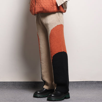 Nucleosome Handknit Trousers- Orange