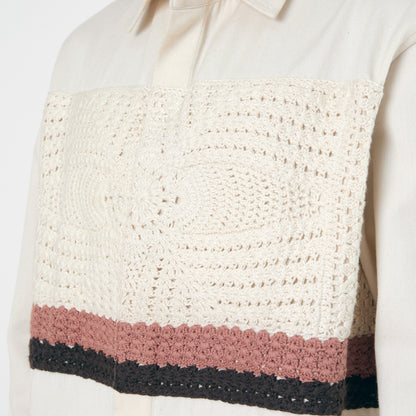 Crochet Applique Shirt- OW