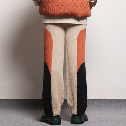 Nucleosome Handknit Trousers- Orange