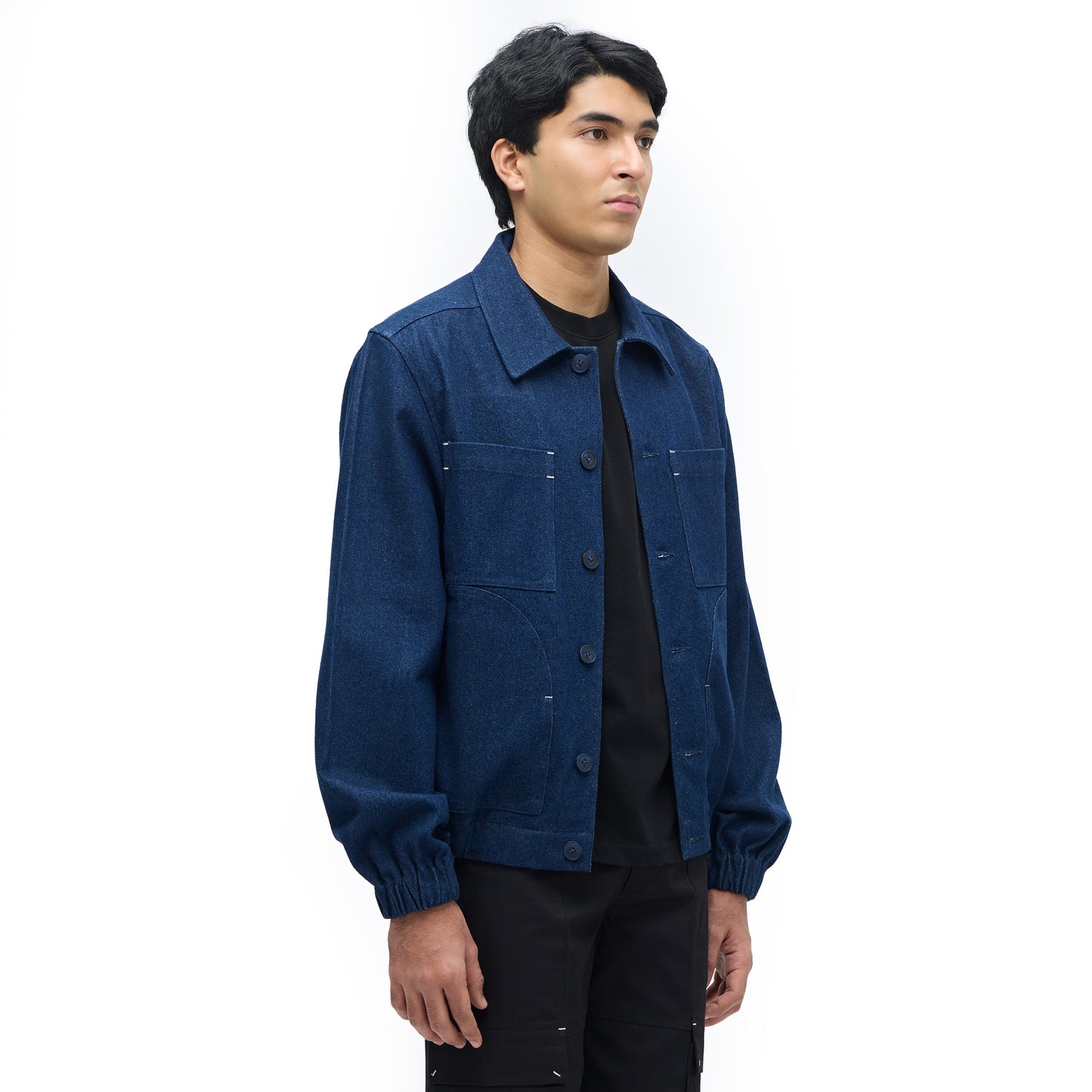 Elbow Denim Bomber Jacket