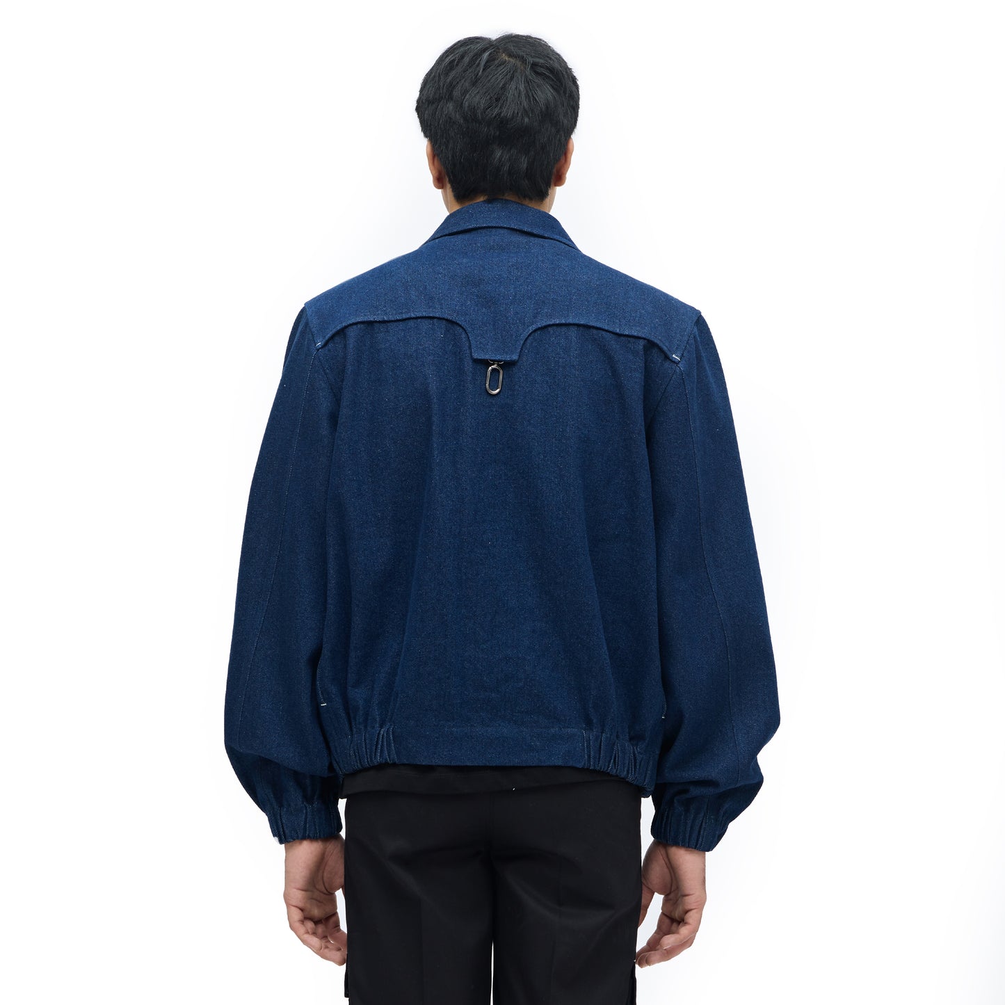 Elbow Denim Bomber Jacket