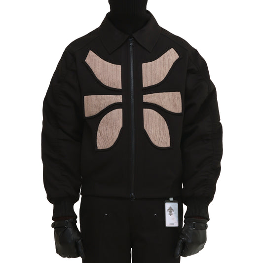 VERTEBRAE BOMBER JACKET- BL