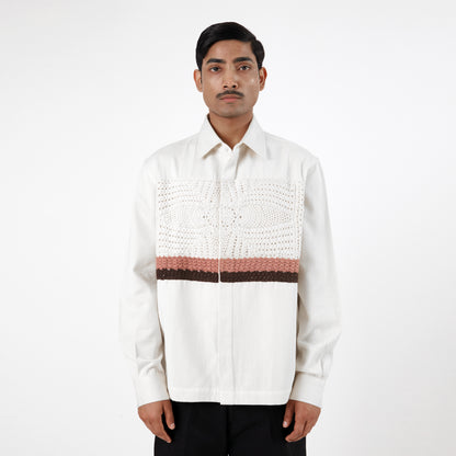Crochet Applique Shirt- OW